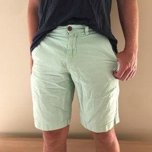 Mint green J Crew men’s shorts